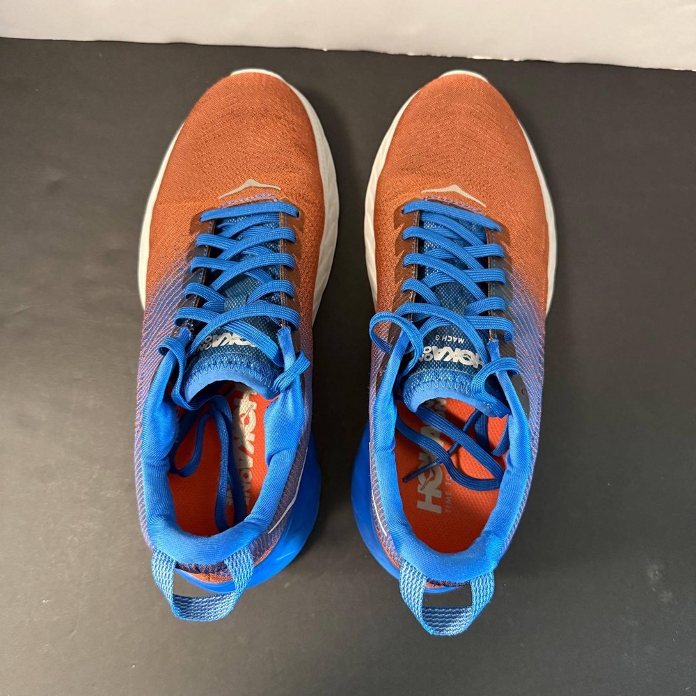 Hoka One One Mach 3 Mens 8.5 Running Shoes Orange Blue 1106479 PROFLY Sneakers - Picture 13 of 16